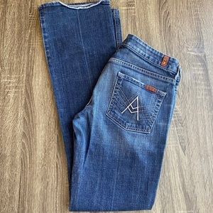 7 for all man kind “a” pocket jeans.